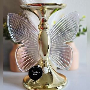 Crystal Light Up Butterfly 3 Wick Candle Holder By Bath & Body Works